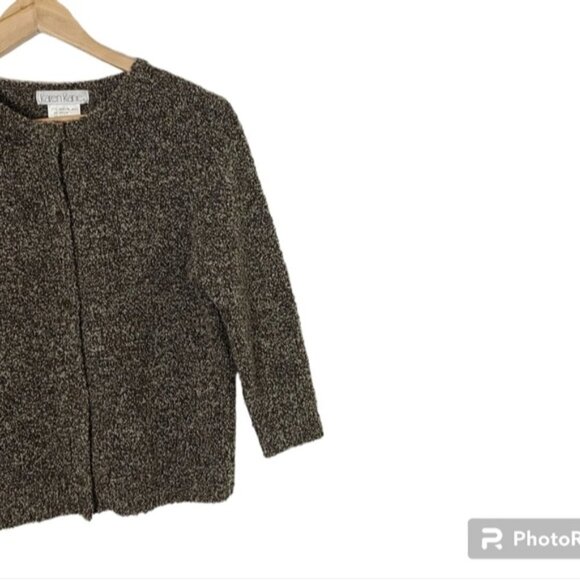 VTG KAREN KANE Tweedy Cashmere and Merino Wool Blend Cardigan Women's Size M - Picture 4 of 10